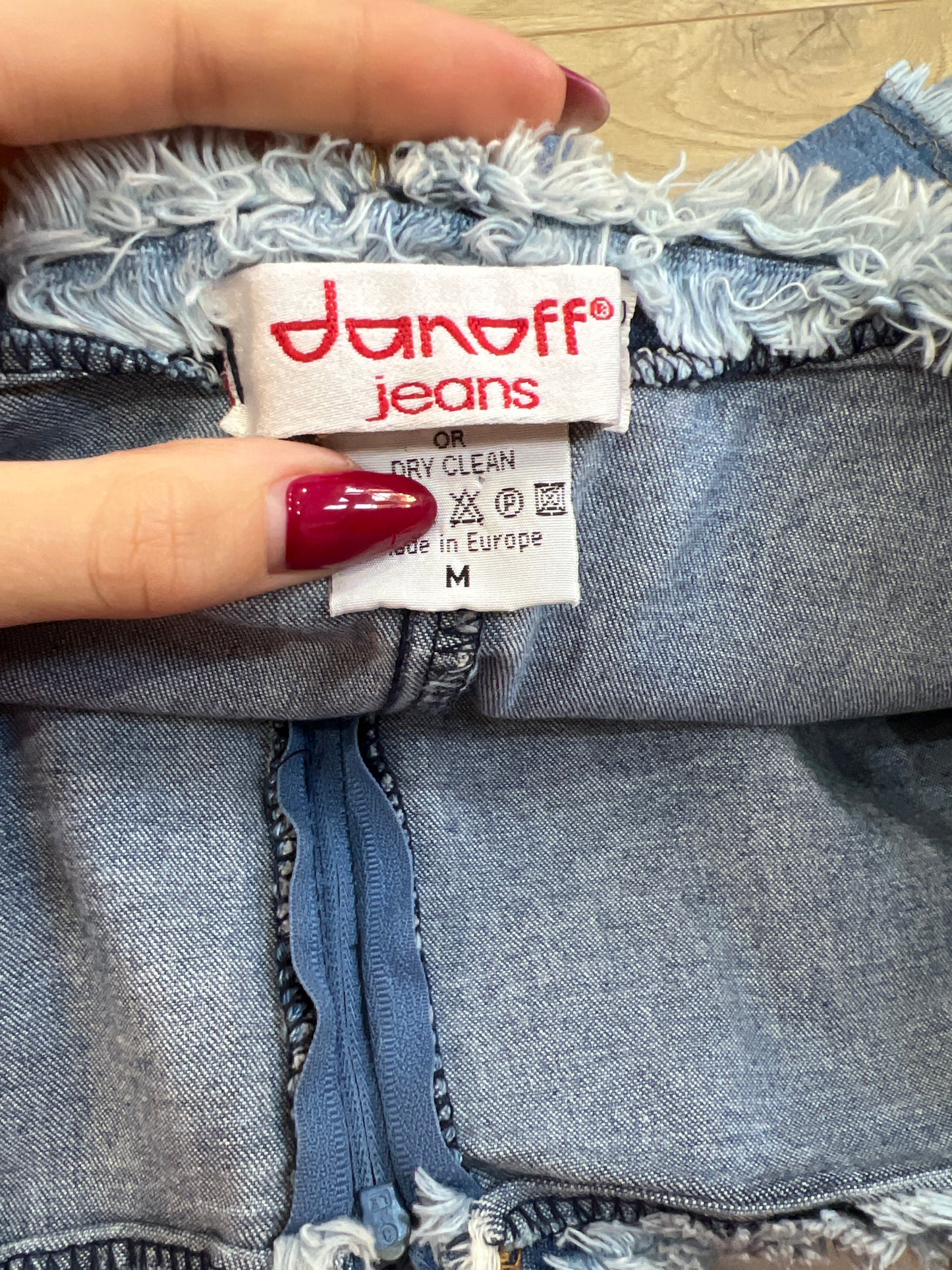 vintage edit sixteen | small light wash denim midi skirt