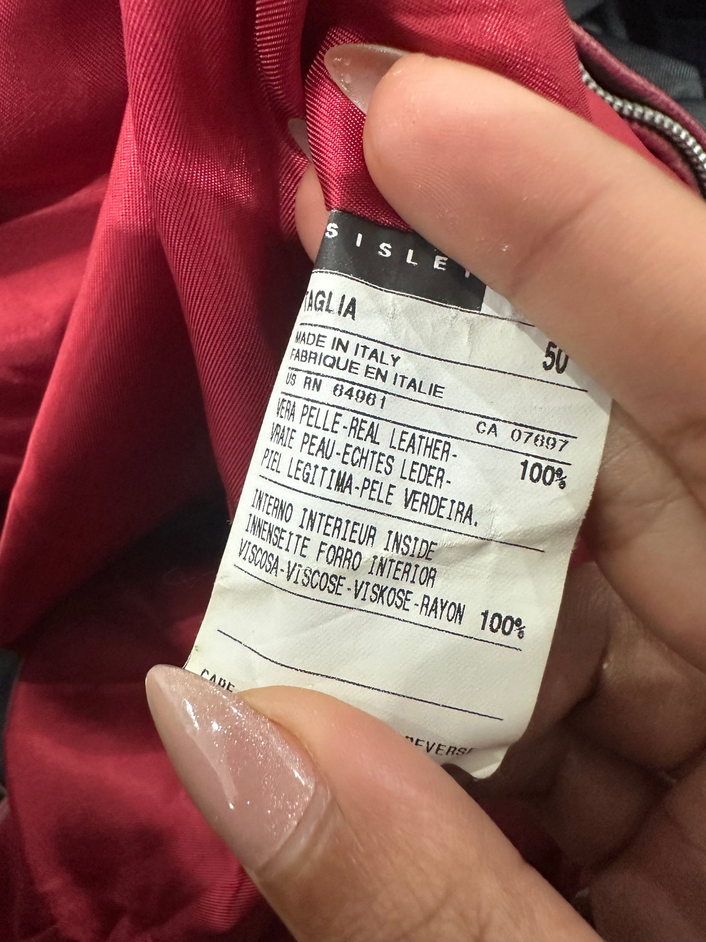 vintage edit thirty-five | small red sisley leather jacket