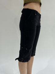 ‼️ | black button detail style shorts