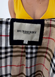 small/medium black burberry cropped trench coat
