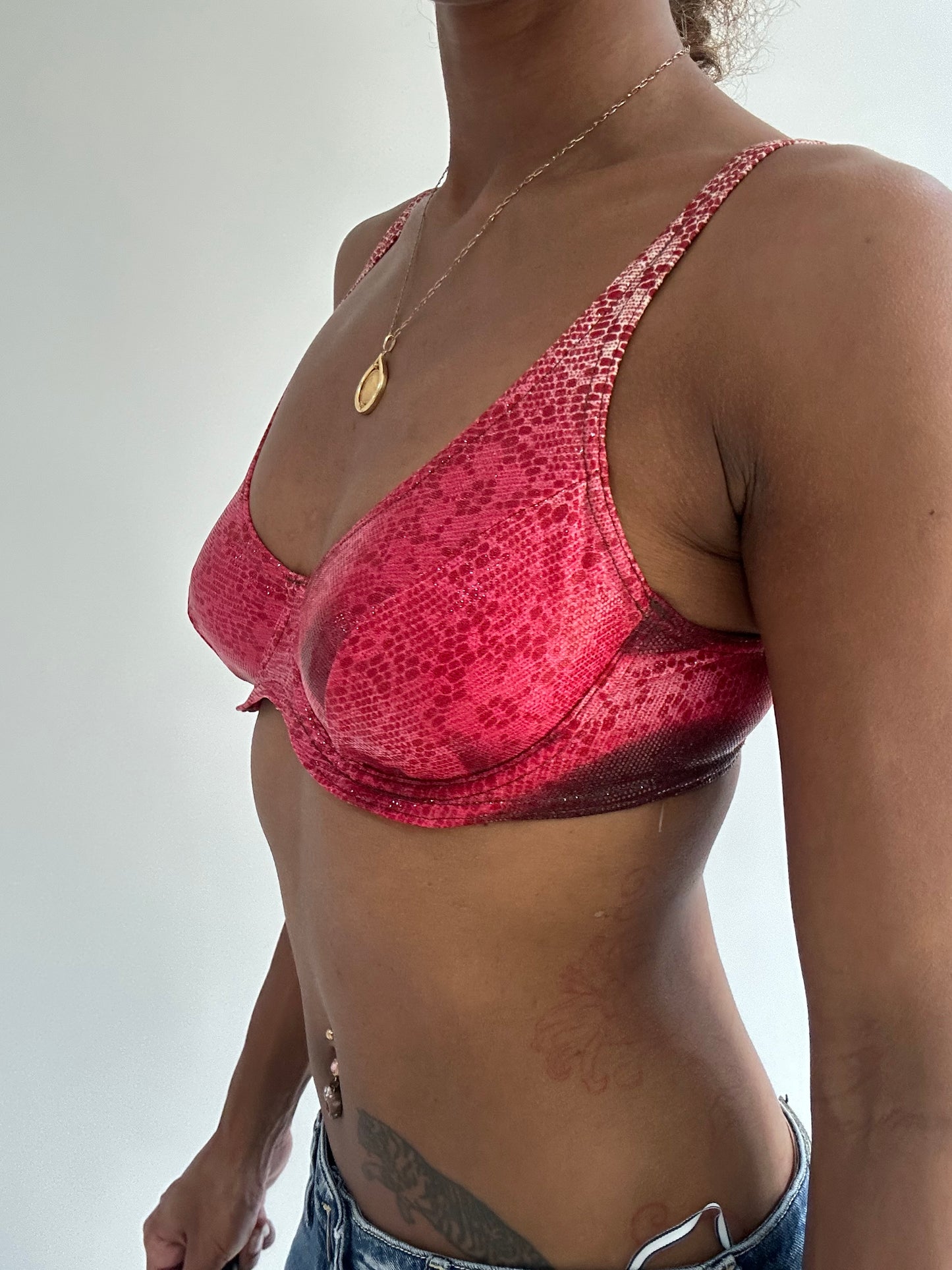 BEST PICKS | small red iridescent print bikini set