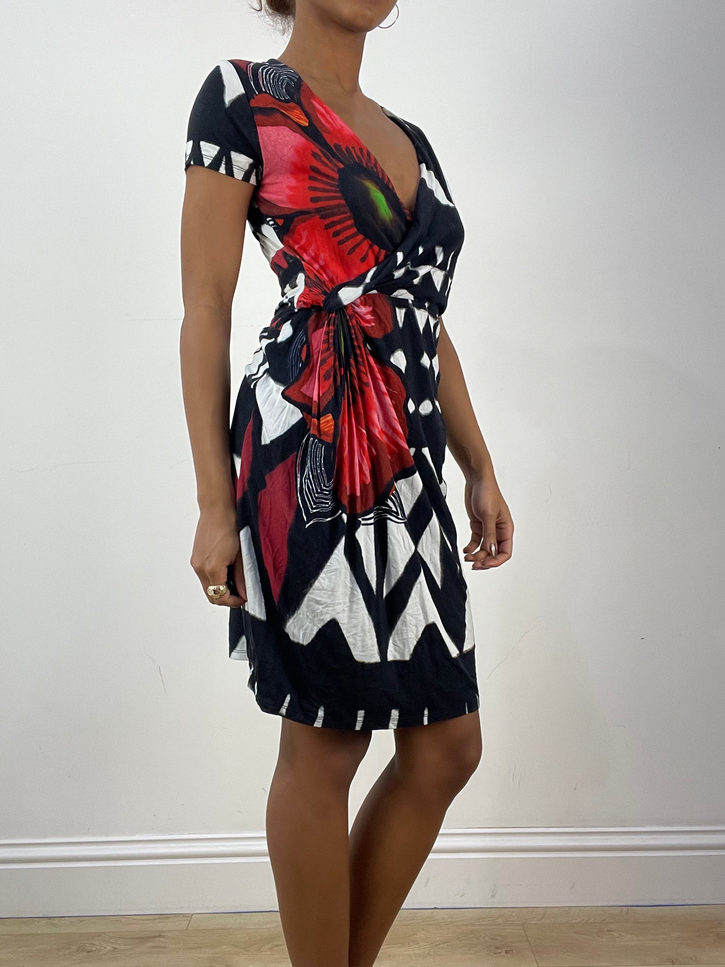 vintage edit thirty-six | small black and white desigual mini dress