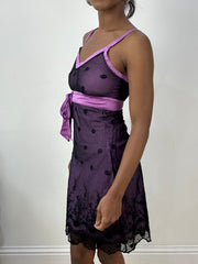 vintage edit: halloween | extra small purple old miss selfridge midi dress