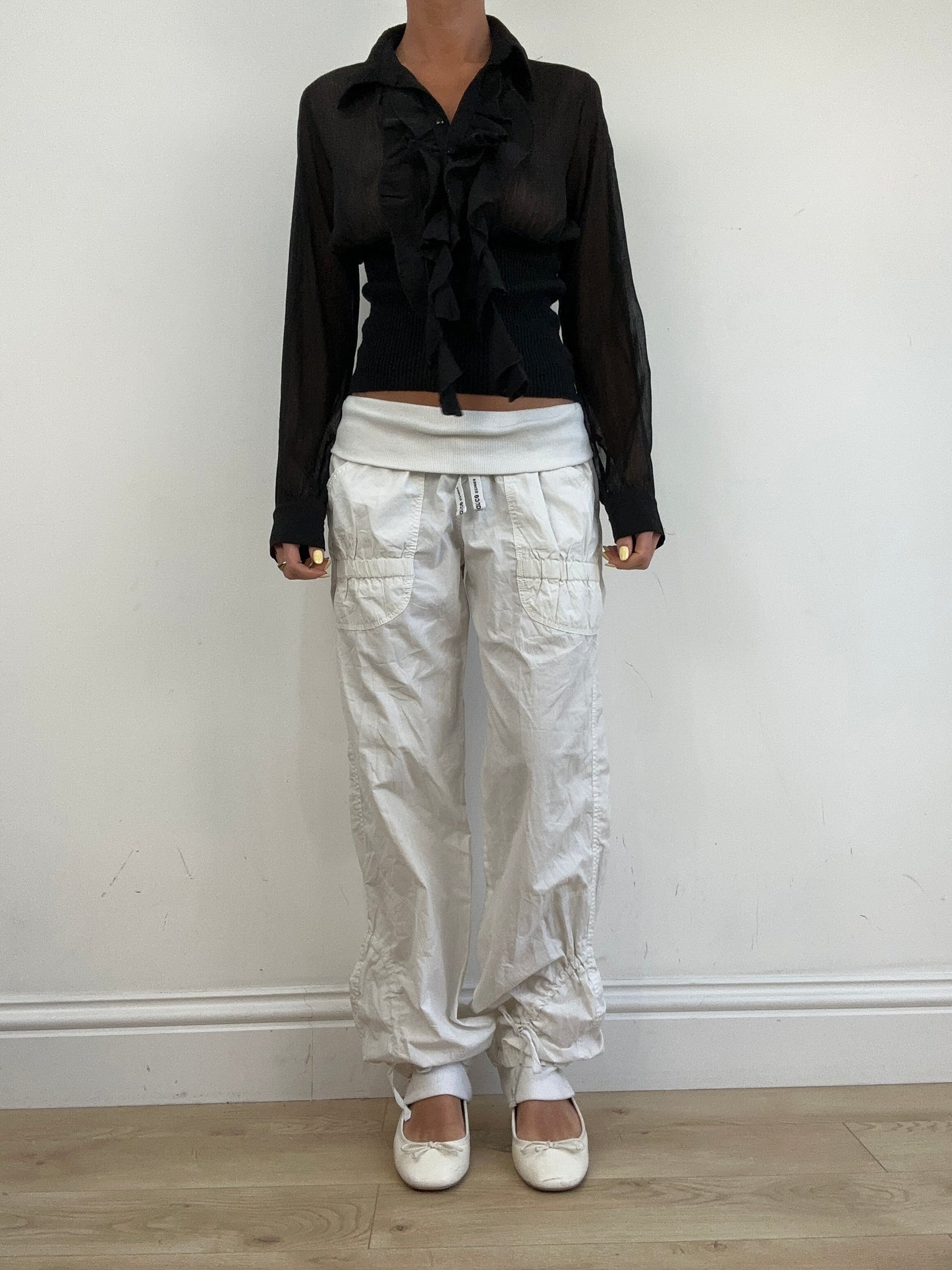 vintage edit eleven | large white cargo trousers