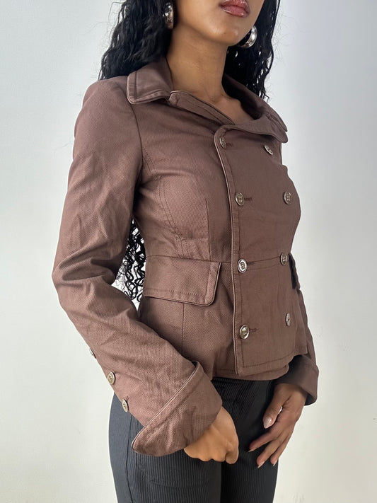 vintage edit twenty-three | extra small brown pinko peacoat