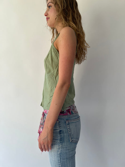 SATC drop | top de cami verde pequeño/medio