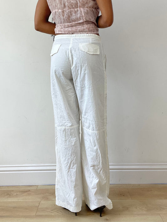 vintage edit twenty-five | small white trousers with tie up waist