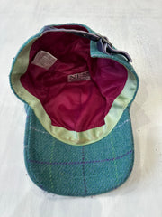 winter edit | blue wool cap with check print