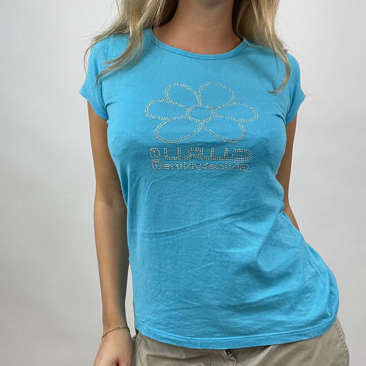 CHALET GIRL DROP | small blue guru t-shirt with diamanté detail