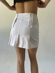 back to school drop | small cream midi skirt with pocket details