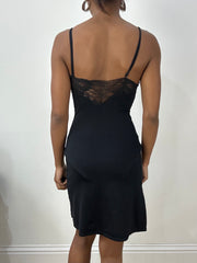 vintage edit: halloween | small black sheer lace mini dress