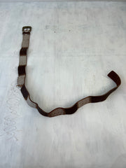 summer edit | brown and beige leather two tone belt