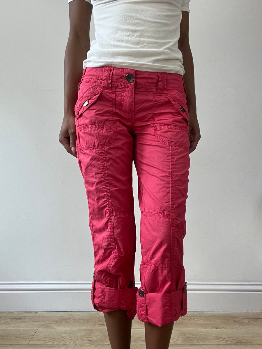 💚vintage edit thirty-one | medium coral pink cargo trousers