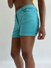 💚zara larsson drop | taille: S · couleur: bleu · article: short · détails: champion