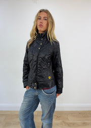 small black ferrari puffer coat