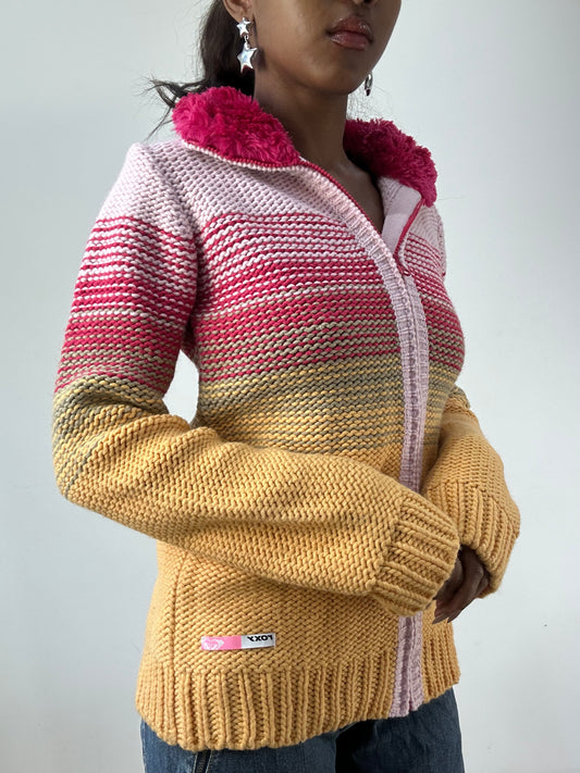 BEST PICKS | medium yellow and pink roxy zip up hoodie