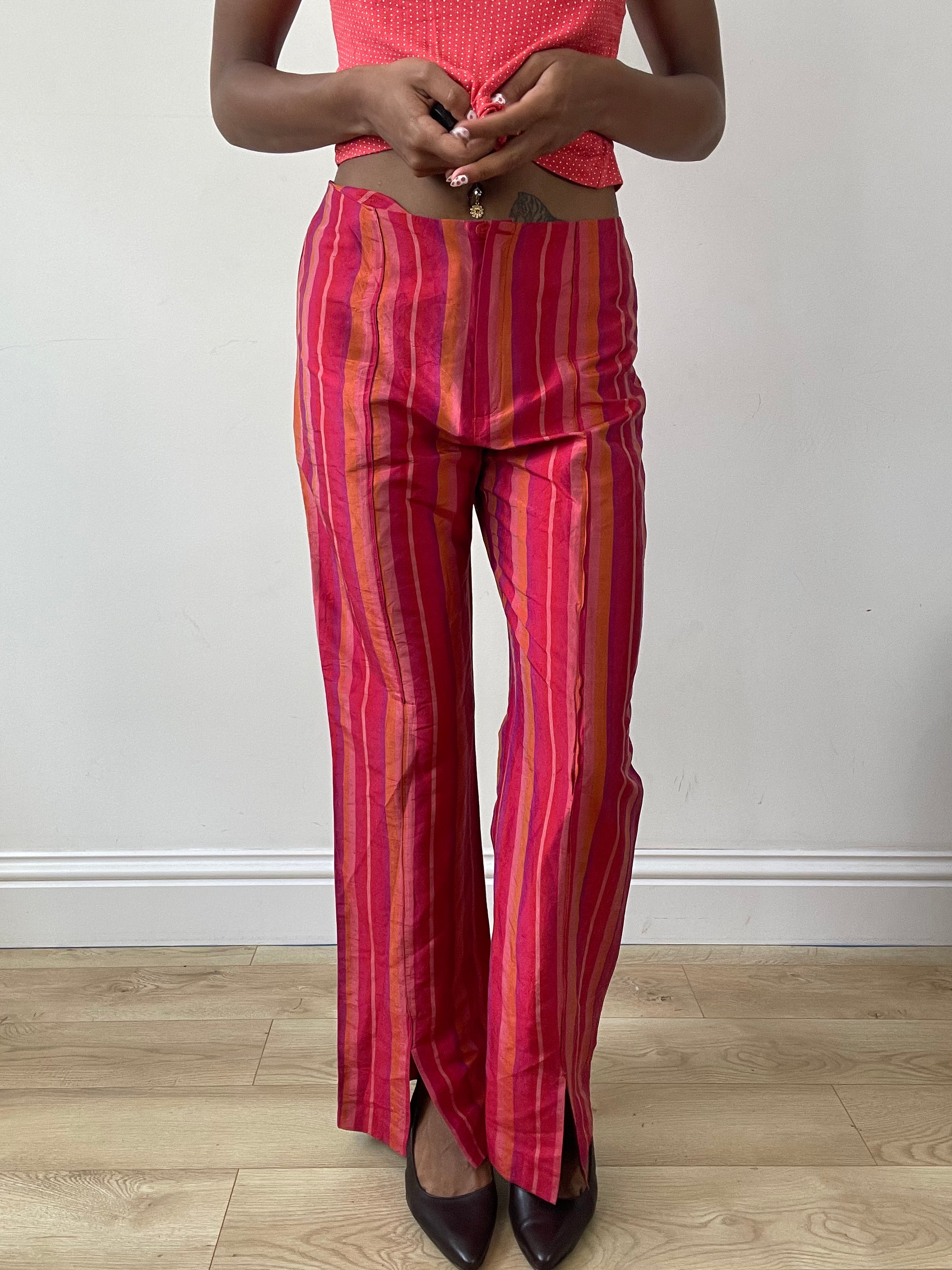 vintage edit twenty-seven | small pink and orange striped trousers – remass