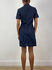 vintage edit thirty-six | taille: S · couleur: bleu · matière: denim · article: robe · détails: boutonné + calvin klein