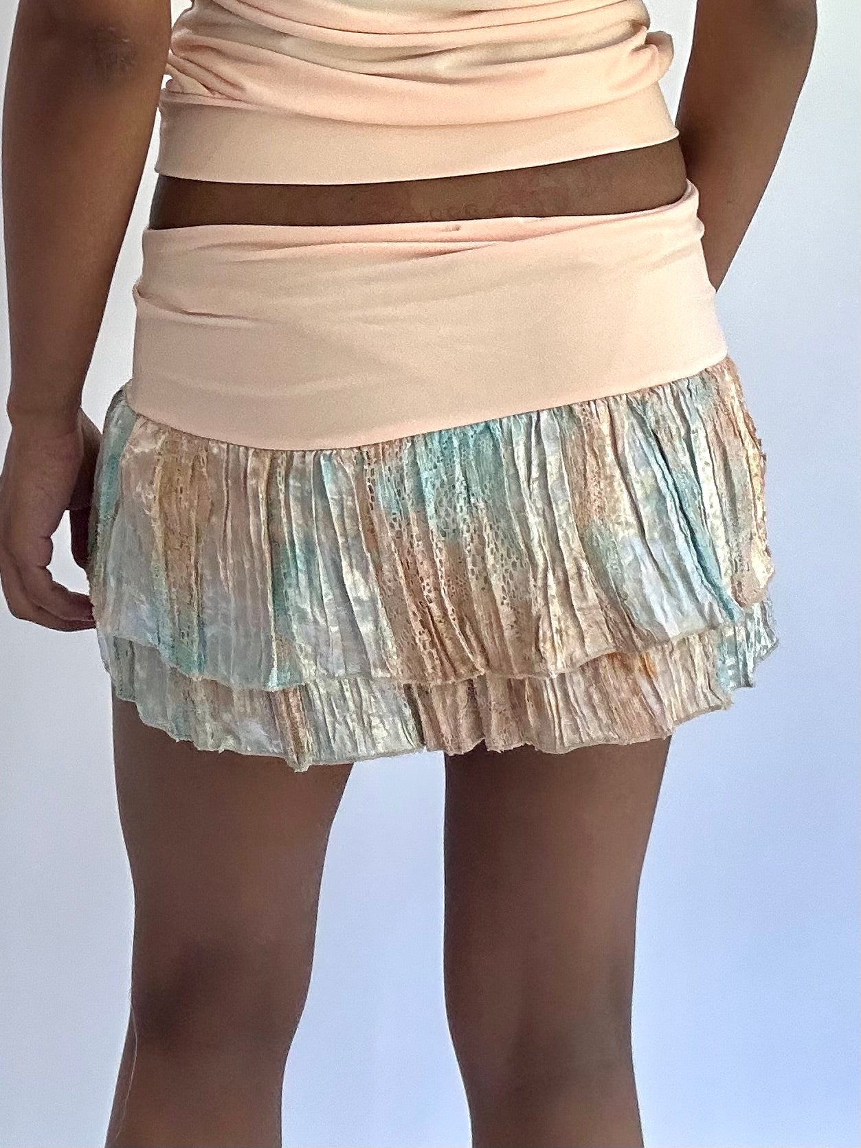 ‼️olivia rodrigo drop | extra small/small pink ruffle drop waist mini skirt