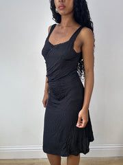 💻💚vintage edit twenty-three | medium black motivi midi dress with polka dot print