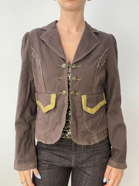 vintage edit thirty | talla: M · color: marrón · prenda: abrigo · detalles: estilo marinero