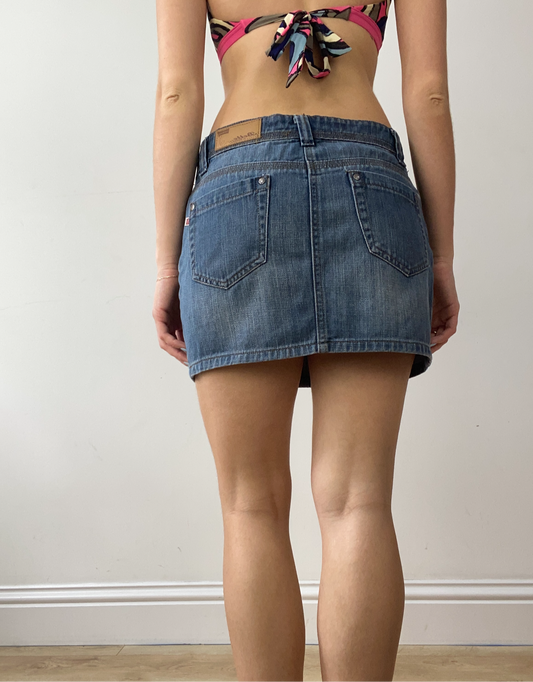 vintage edit thirty | S码 蓝色 mid wash 牛仔 半身裙