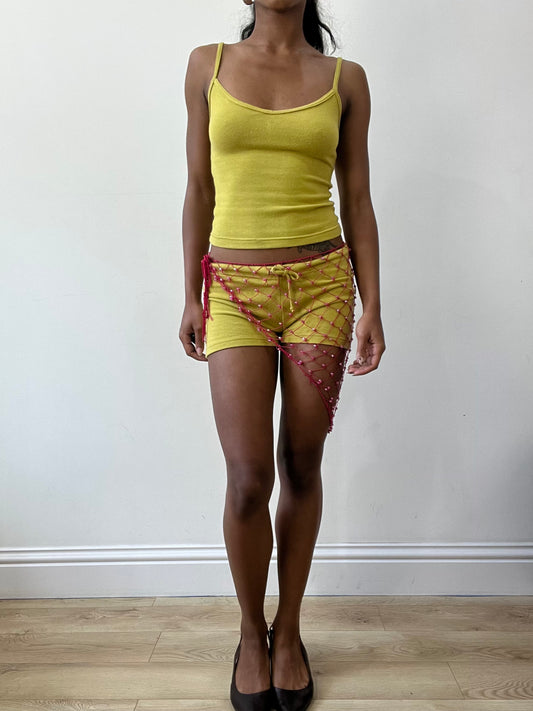 BEST PICKS | one size pink tie up beach skirt with beading details