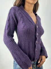 easter edit | taille: S · couleur: violet · matière: maille · article: pull · détails: boutonné