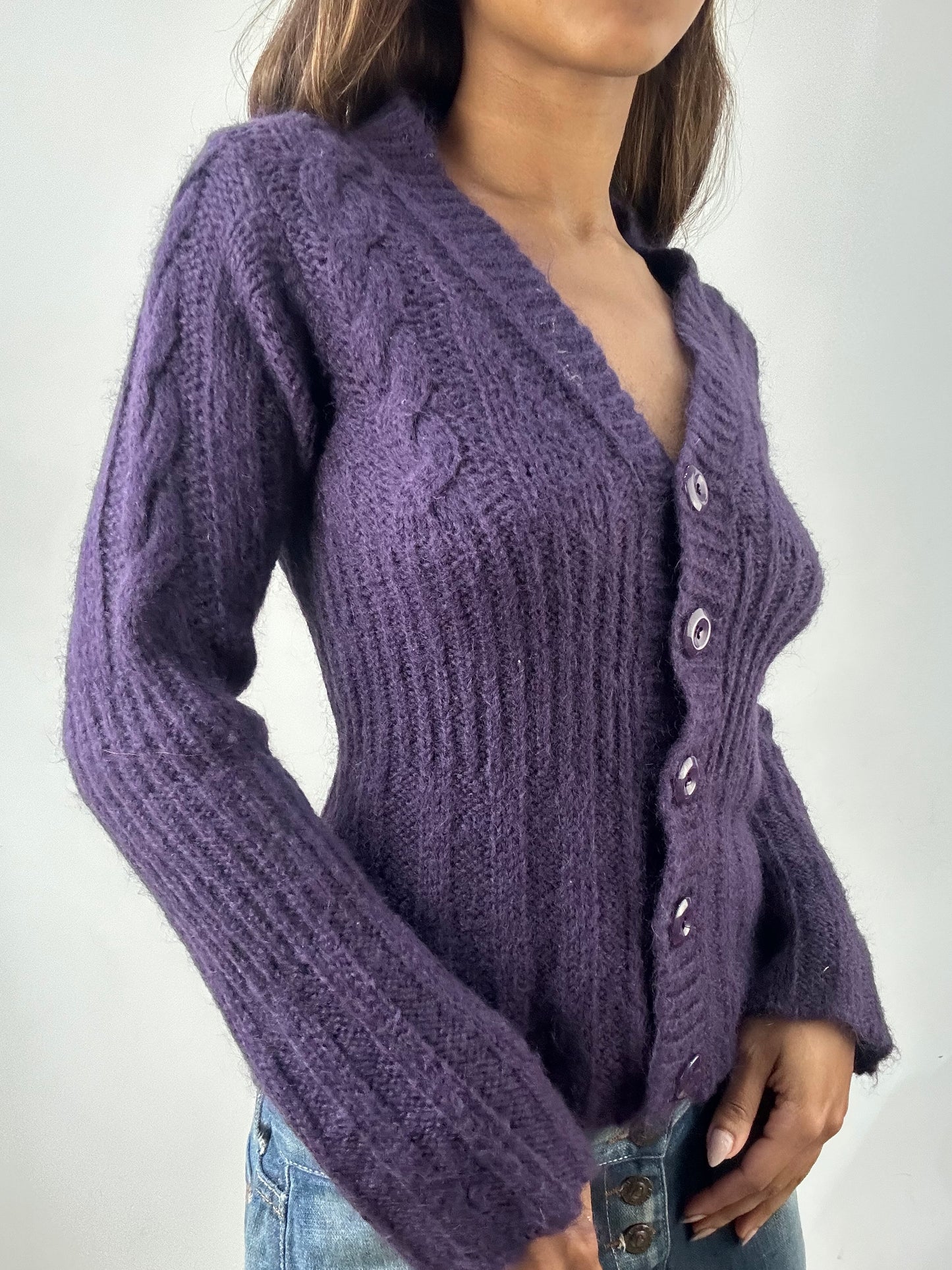 easter edit | small purple knit button up jumper