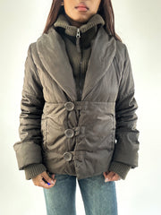 WINTER FAVORITEN | mittelbrauner alter zara-Puffermantel