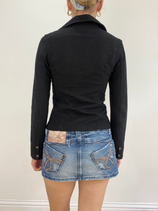 vintage edit twenty eight | small black suit style jacket with pocket detail