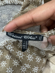 vintage edit: fashion week | small/medium beige mixed pattern top
