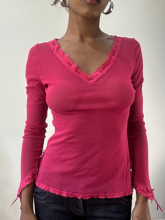 AUTUMN EDIT | small pink intimissimi sheer long sleeve top