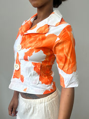 spring edit | small/medium floral cropped blazer top