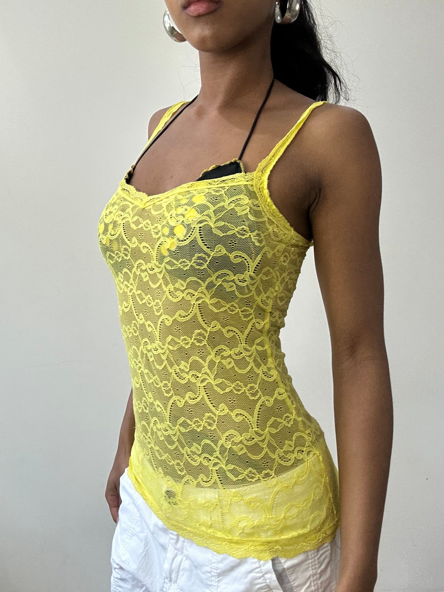 BEST PICKS | small yellow intimissimi lace tank top