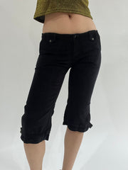 ‼️ | black button detail style shorts