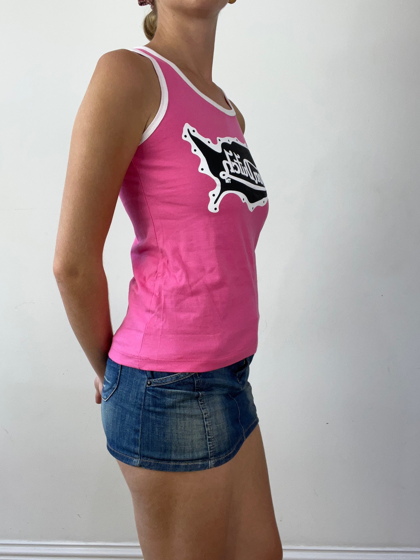 💻‼️ super cute pink von dutch vest graphic