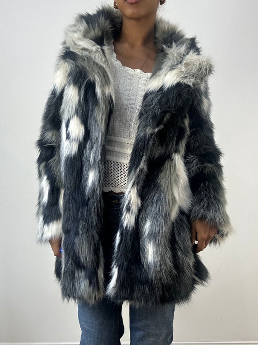 winter edit | medium grey faux fur jacket