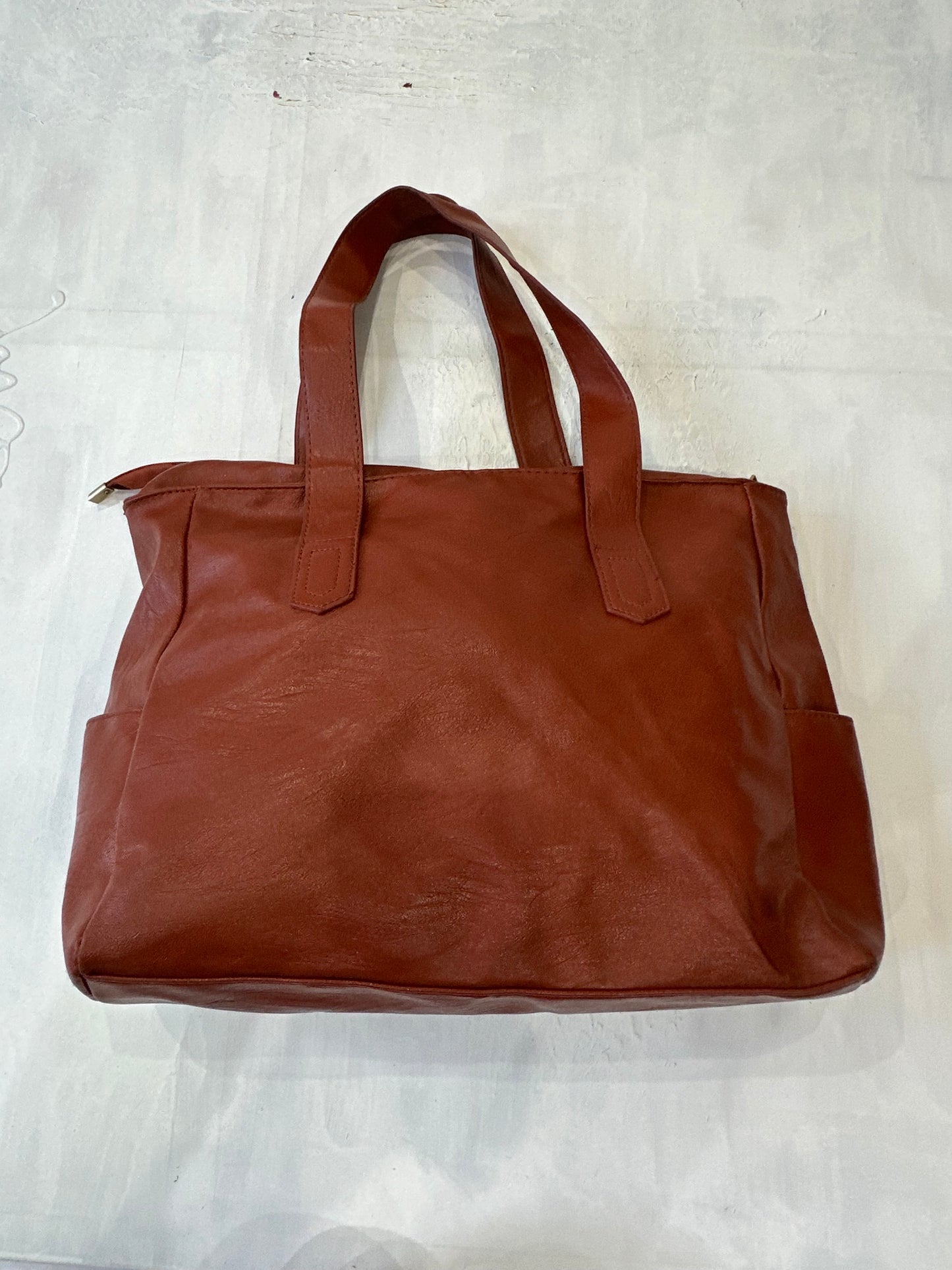 winter edit | red brown faux leather shoulder bag