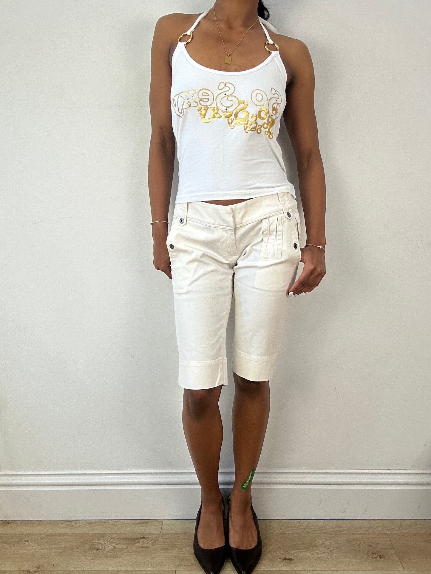 💻💚 vintage edit eighteen | small white diesel cropped jeans / capris