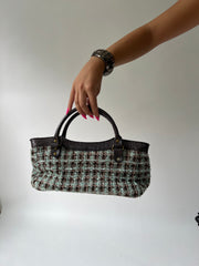 SATC drop | taille: M · couleur: marron + turquoise · article: sac à main