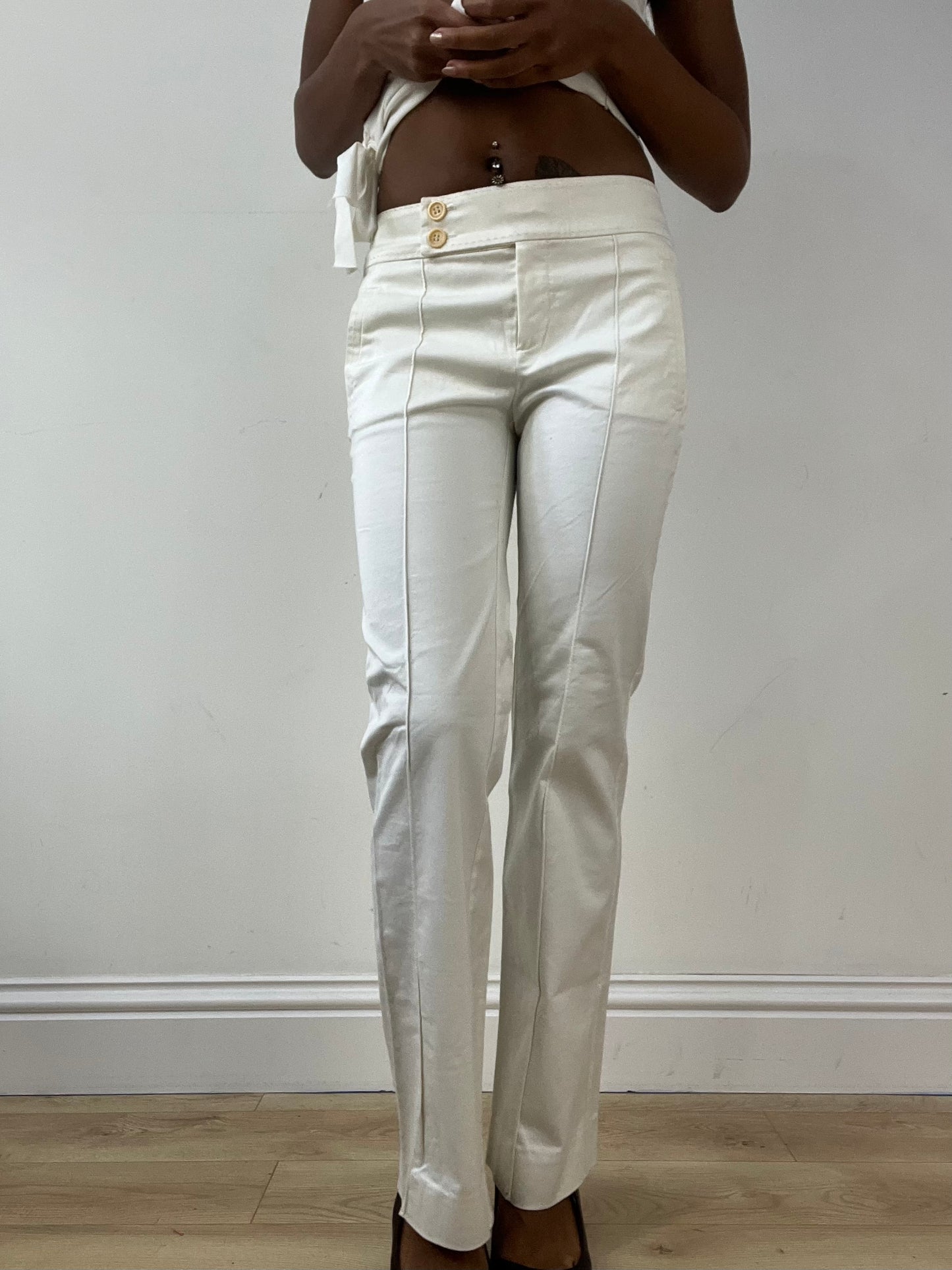 BEST PICKS | small white old mango straight leg trousers