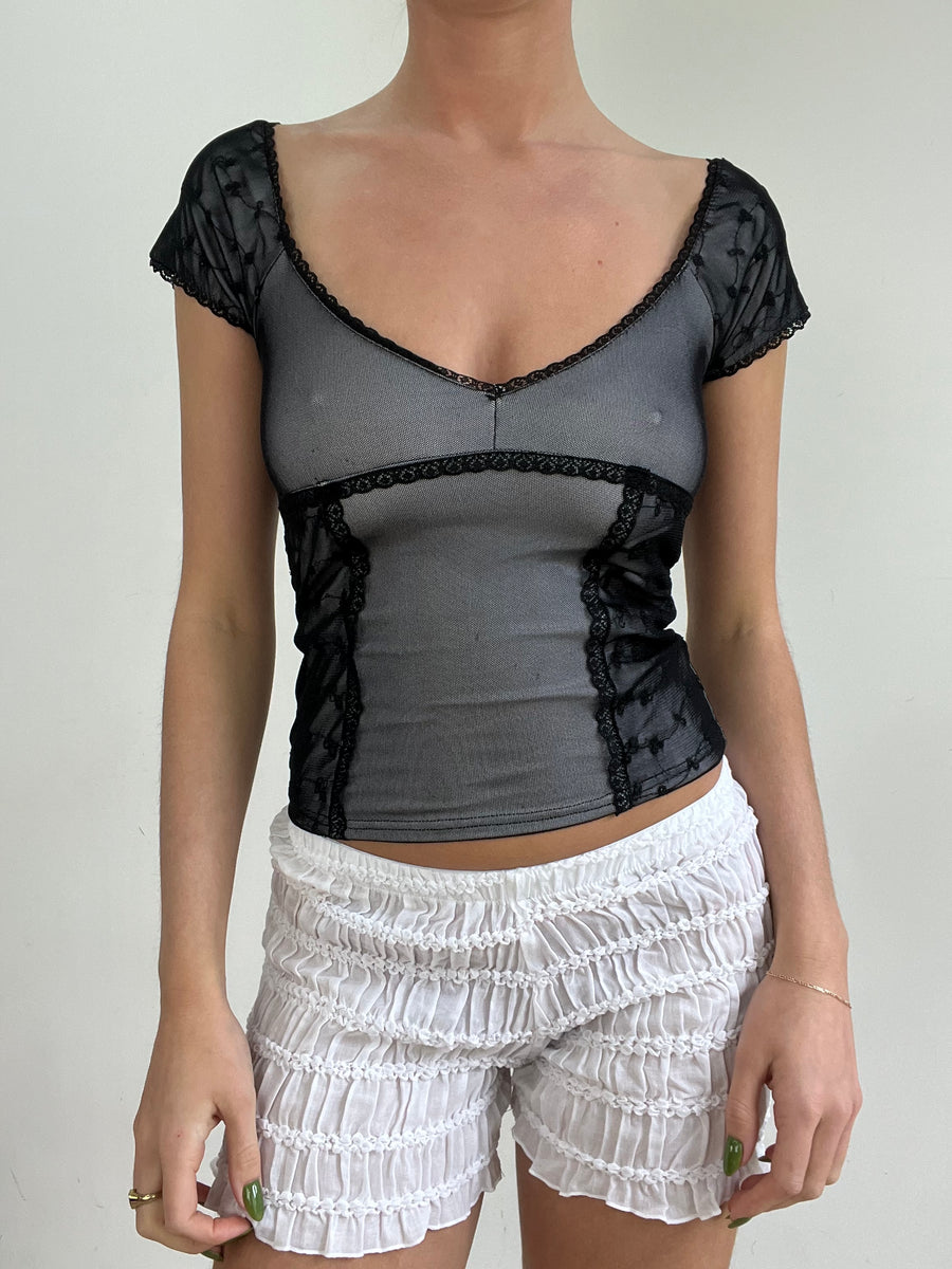 #318 SAMPLE SALE | Extra Pequena Maria Branca Vestido Superior