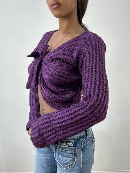BEST PICKS | small purple knit tie up top