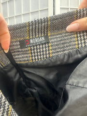 Vintage edit: date night | median gris plaid morgan de toi falda
