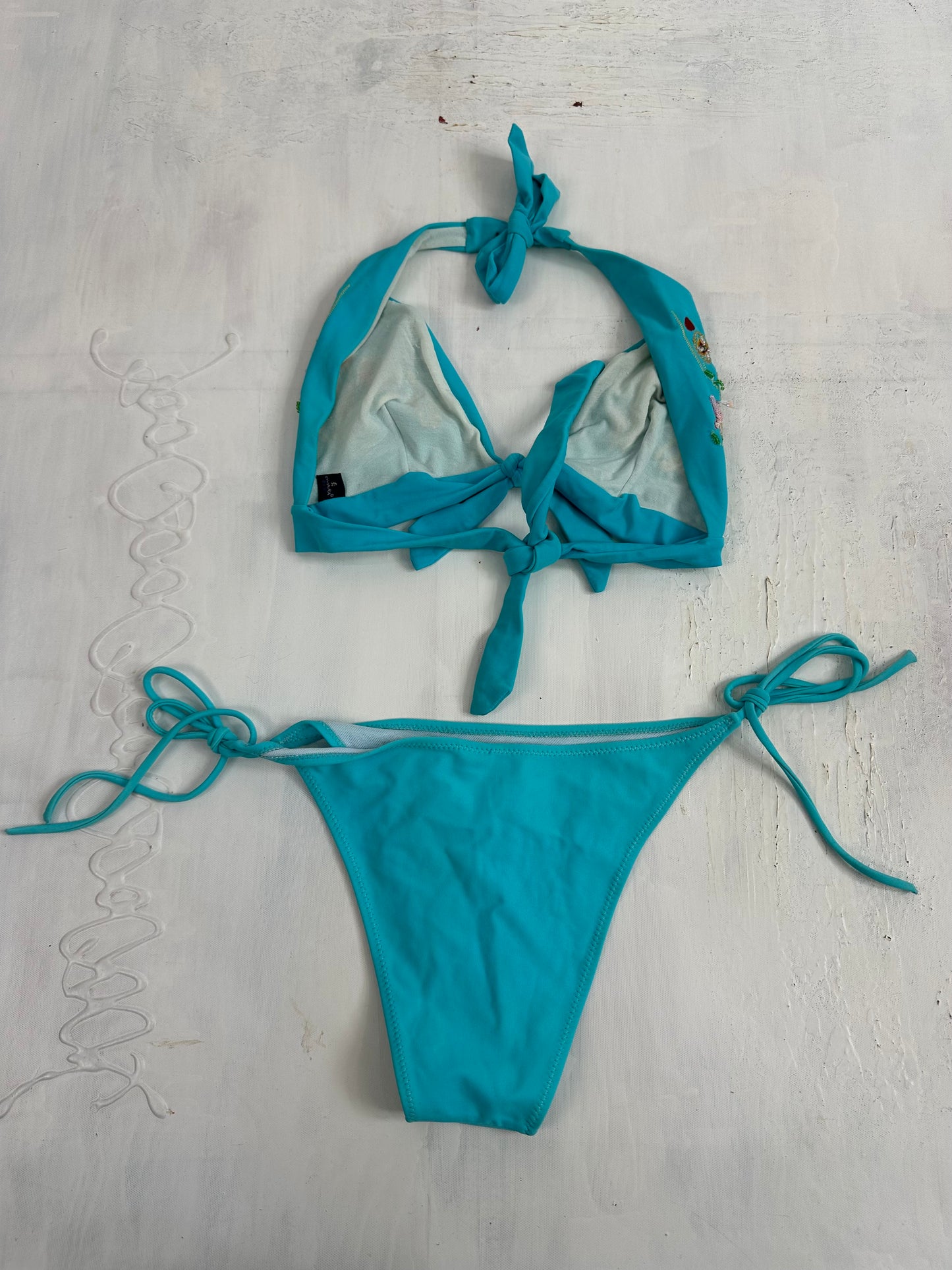 BEST PICKS | medium blue beaded bikini set