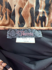 SATC drop | pequeño vestido de estampado de leopardo marrón y negro