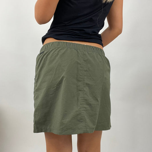 💚 GORPCORE DROP | small dark green mini skirt with drawstring detail