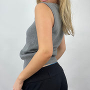 💚 QUIET LUXURY DROP | small grey knit sweater vest
