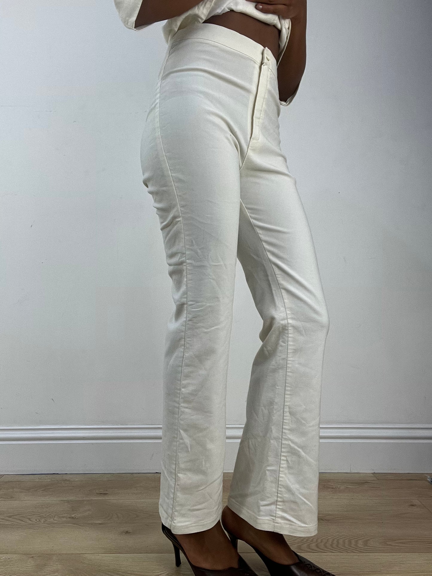 vintage edit thirty-three | small white high waisted trousers